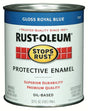 Stops Rust 7727502 Enamel Paint, Oil Base, Gloss Sheen, Royal Blue, 1 qt, Can, 50 to 90 sq-ft/qt Coverage Area