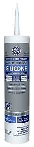 GE Silicone 1 2749483 All Purpose Sealant, White, 24 hr Curing, 10.1 fl-oz Cartridge, Pack of 12