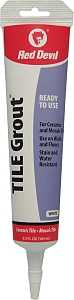 Red Devil 0425 Tile Grout, White, 5.5 oz Squeeze Tube