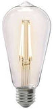 Feit Electric ST19/CL/VG/LED LED Bulb, Decorative, 400 Lumens, 5.5 W, ST19 Lamp, 60 W Equivalent, E26 Lamp Base, Clear, Pack of 4