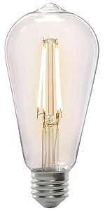 Feit Electric ST19/CL/VG/LED LED Bulb, Decorative, 400 Lumens, 5.5 W, ST19 Lamp, 60 W Equivalent, E26 Lamp Base, Clear