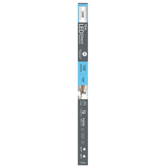 Feit Electric T818/850/LED Linear LED Tube, T8 Lamp, G13 Medium Lamp Base, Non-Dimmable, Daylight, 5000 K Color Temp