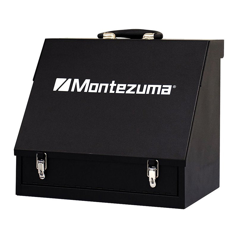 Montezuma Shopbox SB150B Portable Toolbox, 575 cu-in, Steel, Black, 13.19 in H x 15.35 in W x 10.4 in D Outside
