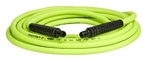 Flexzilla HFZ1425YW2 Premium Air Hose, 1/4 in ID, 25 ft L, MNPT, 300 psi Pressure, Polymer, Green