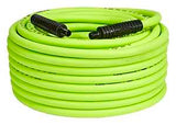 Flexzilla HFZ38100YW2 Premium Air Hose, 3/8 in ID, 100 ft L, MNPT, 300 psi Pressure, Polymer, Green