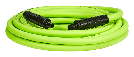 Flexzilla HFZ3825YW2 Premium Air Hose, 3/8 in ID, 25 ft L, MNPT, 300 psi Pressure, Polymer, Green