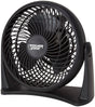 PowerZone AC-08 Turbo Fan, 120 VAC, 8 in Dia Blade, 3-Blade, 3-Speed, 90 deg Rotating, Black