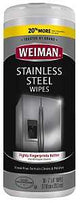 Weiman 92 Stainless Steel Wipes, 8 in L, 7 in W, Fresh, Pack of 4