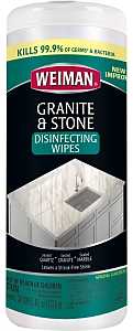 Weiman 94 Granite and Stone Disinfecting Wipes, Apple/Pear, Pack of 6