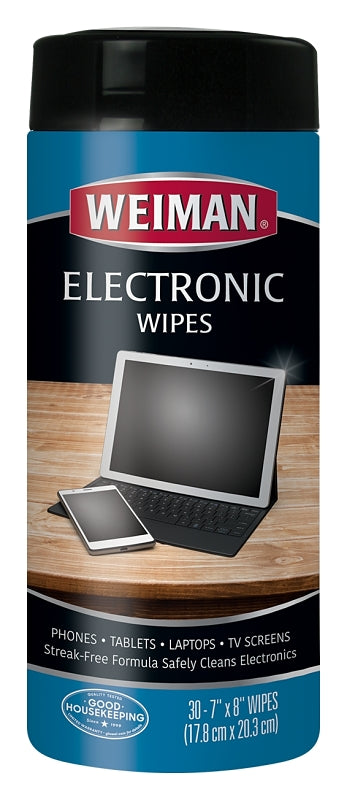 Weiman 93 Electronics Cleaning Wipes, 7 in L, 8 in W, Pack of 4