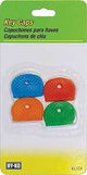 Hy-Ko KC134 Key Cap Set, Vinyl, Blue/Dark Green/Light Yellow/Red, Pack of 5