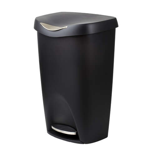 Umbra Brim 13 gal Black Plastic Step On Wastebasket