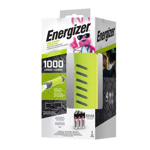 Energizer Pro Series 1000 lm Gray/Green LED Flashlight AAA Battery