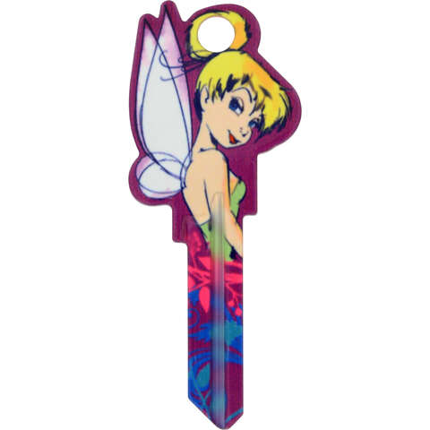 Hillman Disney Tinker Bell House/Padlock Universal Key Blank Double, Pack of 5