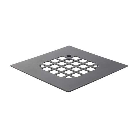 Danco 4-1/4 in. Matte Black Square Stainless Steel Drain Cover