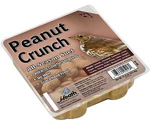 Heath DD-18 Suet Cake, All-Season, Peanut Crunch, 11 oz, Pack of 12