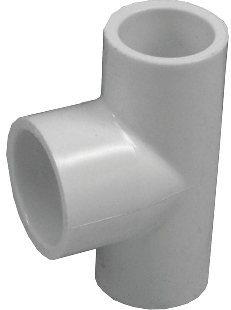 IPEX 435789 Reducing Pipe Tee, 1/2 x 1/2 x 3/4 in, Slip x Slip x Slip, PVC, White, SCH 40 Schedule