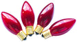 Hometown Holidays 19292 Light Bulb, 7 W, Intermediate Lamp Base, Incandescent Lamp, Transparent Red Light, Pack of 25