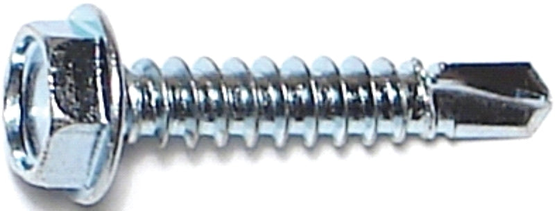 Midwest Fastener 10280 Screw, #10 Thread, 1 in L, Hex, Socket Drive, Self-Drilling Point, Steel, Zinc