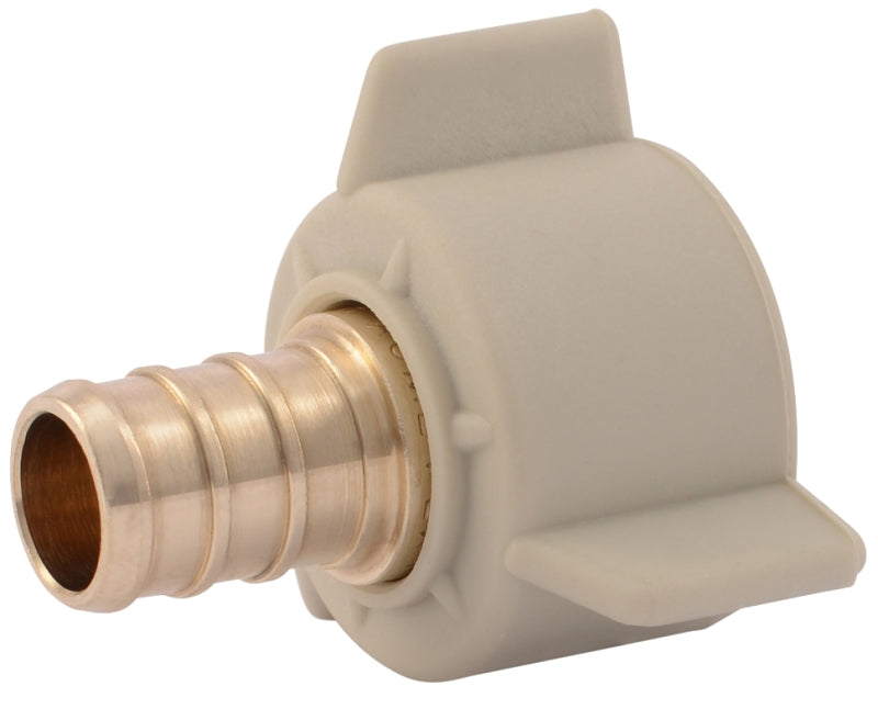 SharkBite UC526LFA Hose to Pipe Adapter, 1/2 in, PEX Barb x FNPT, DZR Brass, 200 psi Pressure