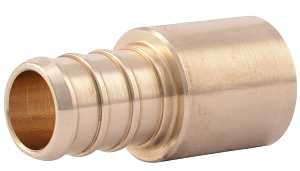 SharkBite UC607LFA Hose to Pipe Adapter, 1/2 in, PEX Barb x Male Sweat, DZR Brass, 200 psi Pressure