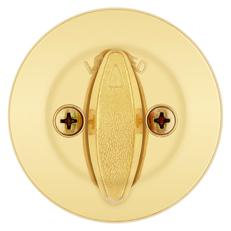 Kwikset 660 3 RCAL RCS Deadbolt, Different Key, Steel, Polished Brass, 2-3/8, 2-3/4 in Backset