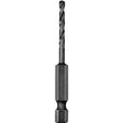 DEWALT DD5110 Impact Drill Bit, 5/32 in Dia, 2-13/16 in OAL, Spiral Flute, 1/4 in Dia Shank, Hex Shank