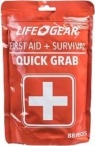 LifeGear 41-3819 First Aid Kit, 88-Piece, Red