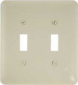 Amerelle 935TTAL Wallplate, 5 in L, 4-5/8 in W, 2 -Gang, Steel, Light Almond