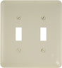 Amerelle 935TTAL Wallplate, 5 in L, 4-5/8 in W, 2 -Gang, Steel, Light Almond