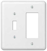 Amerelle 935TRW Wallplate, 5 in L, 4-5/8 in W, 2 -Gang, Steel, White, Wall Mounting, Pack of 3