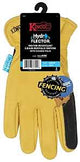 Kinco 387P-L Gloves, L, Keystone Thumb, Elastic Cuff, Buffalo Leather, Gold