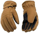 Kinco 1170-XL Ski Gloves, XL, Wing Thumb, Hook-and-Loop Cuff, Canvas, Brown