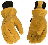 Hydroflector 350HKP-L Gloves, Men's, L, Keystone Thumb, Knit Wrist Cuff, Cowhide Leather, Gold