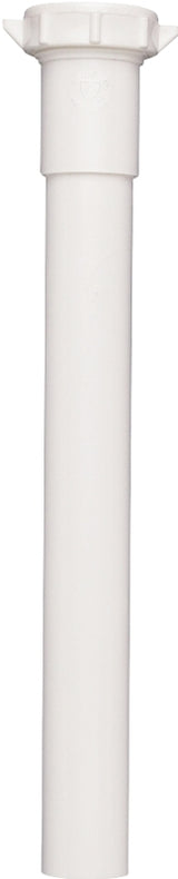 Plumb Pak PP945W Pipe Extension Tube, 1-1/4 x 1-1/4 in, 12 in L, Slip-Joint, Plastic, White