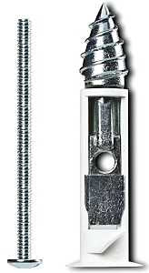 Cobra Anchors 364S Driller Toggle Bolt, 3 in L, Zinc, Chrome Zinc, 100 lb