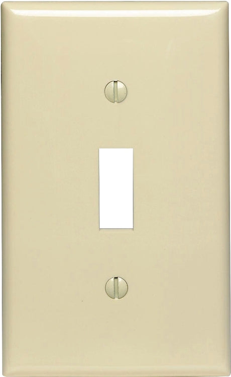 Leviton PJ1-I Wallplate, 4-7/8 in L, 3-1/8 in W, 1 -Gang, Nylon, Ivory