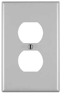 Leviton 00PJ8-00T Device Receptacle Wallplate, 4-7/8 in L, 3-1/8 in W, 1 -Gang, Nylon, Light Almond