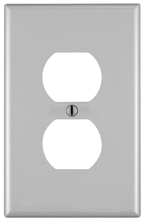 Leviton 00PJ8-00T Device Receptacle Wallplate, 4-7/8 in L, 3-1/8 in W, 1 -Gang, Nylon, Light Almond