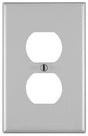 Leviton 00PJ8-00T Device Receptacle Wallplate, 4-7/8 in L, 3-1/8 in W, 1 -Gang, Nylon, Light Almond