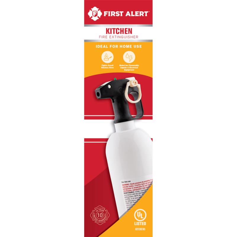 First Alert 2 lb Fire Extinguisher For Kitchen OSHA/US Coast Guard Agency Approval, Pack of 4