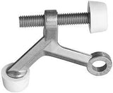 National Hardware N830-122 Hinge Pin Door Stop, 5 in W, Zinc, Satin Nickel