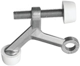 National Hardware N830-122 Hinge Pin Door Stop, 5 in W, Zinc, Satin Nickel