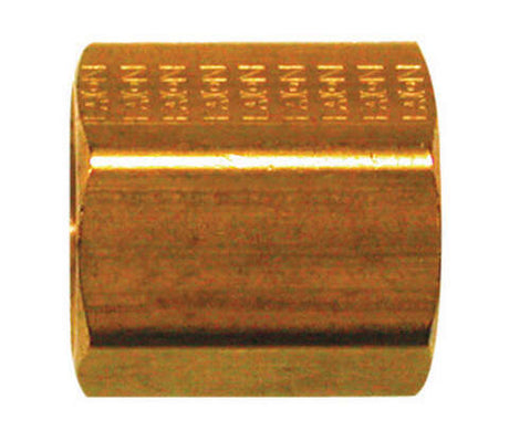JMF Company 3/16 in. Flare X 3/16 in. D Flare Yellow Brass Inverted Union, Pack of 5