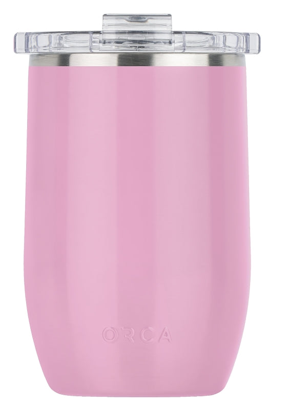 Orca VIN12DR Wine Glass, 12 oz, Stainless Steel, Dusty Rose, Dishwasher Safe