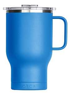 Orca Traveler Series TR24AZ Coffee Mug, 24 oz, Whale Tail Flip Lid, Stainless Steel, Azure, Insulated