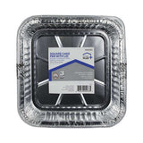 Home Plus Durable Foil 7-7/8 in. W X 7-7/8 in. L Cake Pan Silver 3 pk, Pack of 12