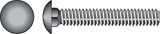 HILLMAN 3/8 in. X 3-1/2 in. L Stainless Steel Carriage Bolt 25 pk