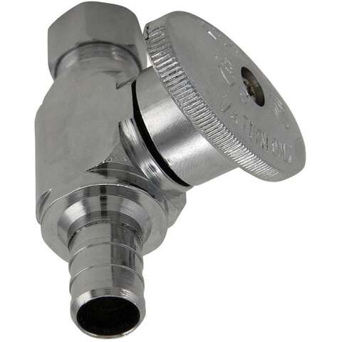 Ace 1/2 in. PEX Barb in. X 3/8 in. Compression Brass Straight Stop Valve