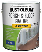 Rust-Oleum 320471 Porch and Floor Coating, Gloss, Liquid, 1 gal, Can, Pack of 2